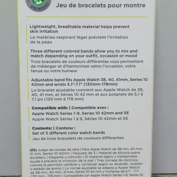 PureGear Watch Band Set Apple Watch (38/40/41mm) Silicone - Picture 2 of 2